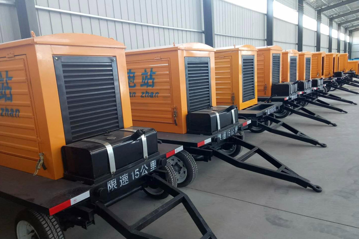 邗江发电机租赁施工现场